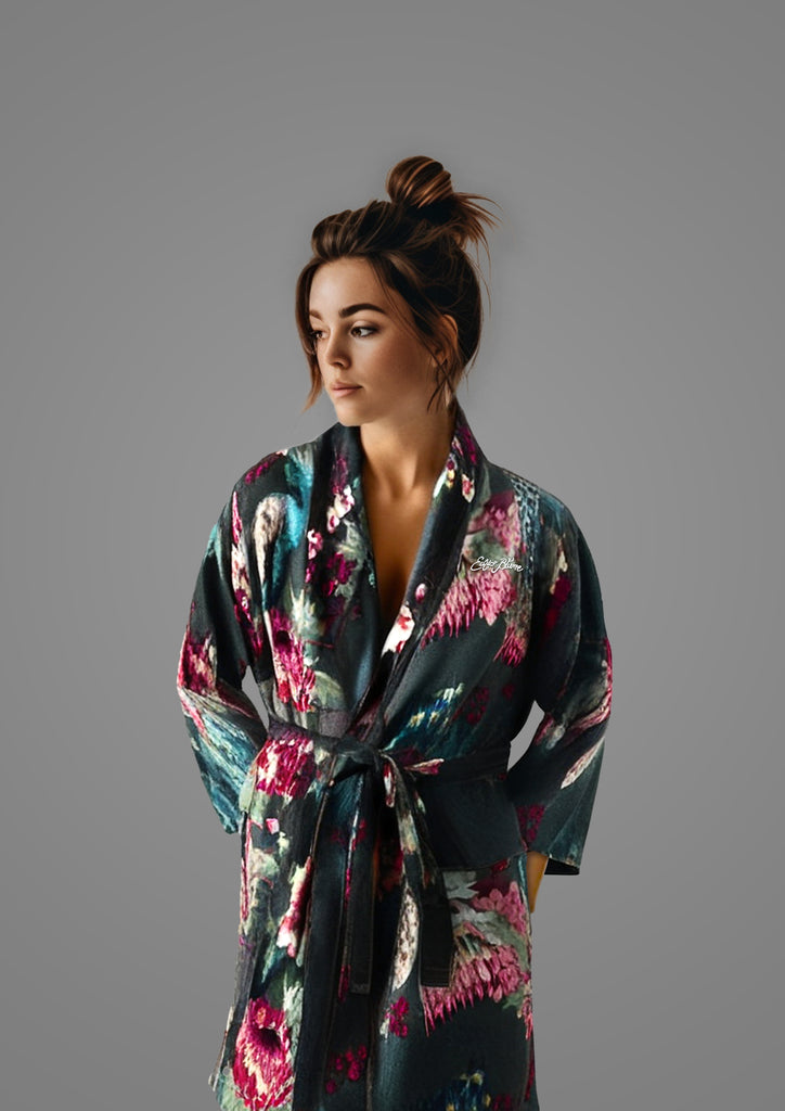 Echter Blume Unisex Bademantel